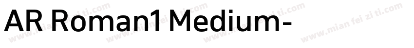AR Roman1 Medium字体转换